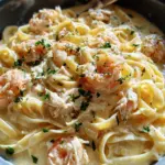 One Pot Shrimp and Crab Alfredo