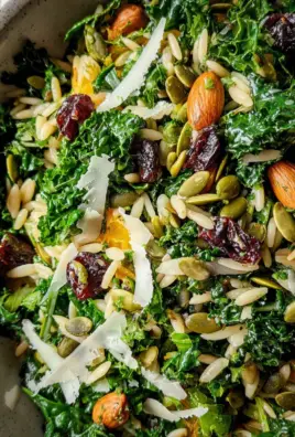 Orzo Kale Salad with Lemon Vinaigrette