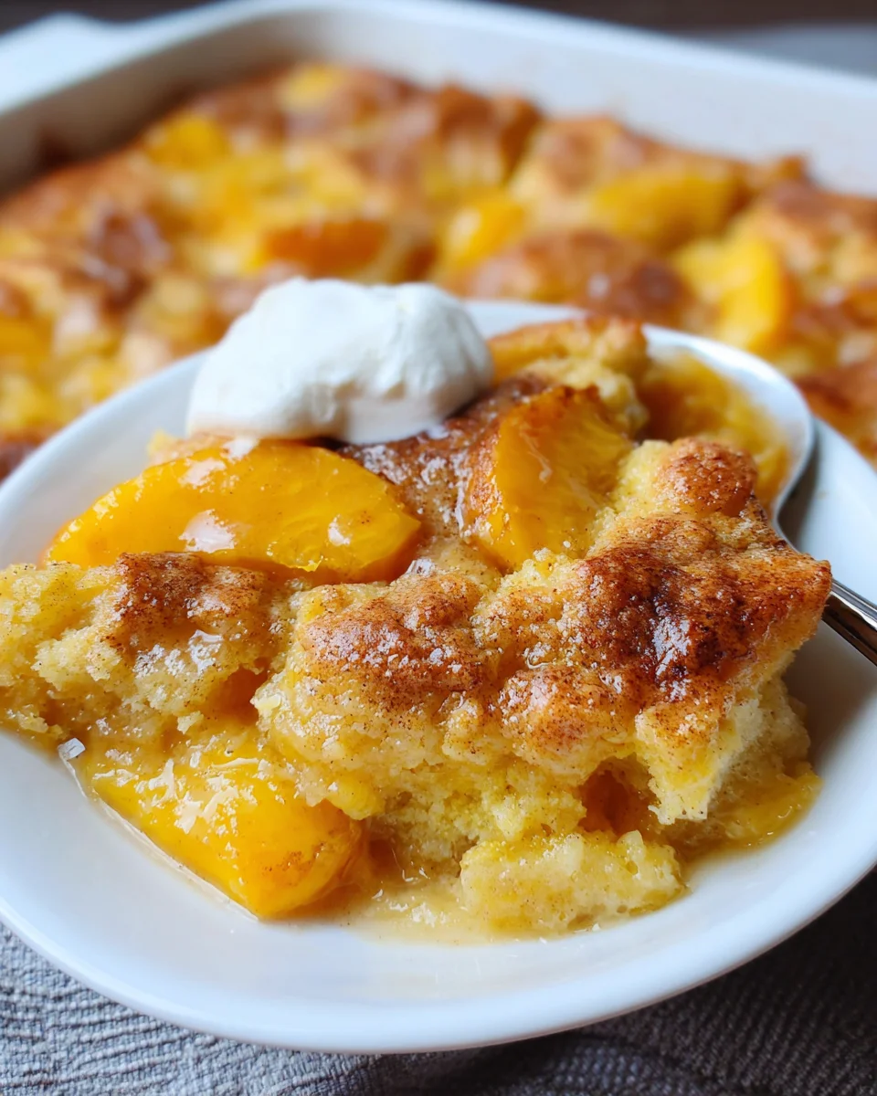 Peach Cobbler with Cake Mix