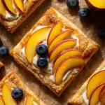 Peaches and Cream Puff Pastry Tart