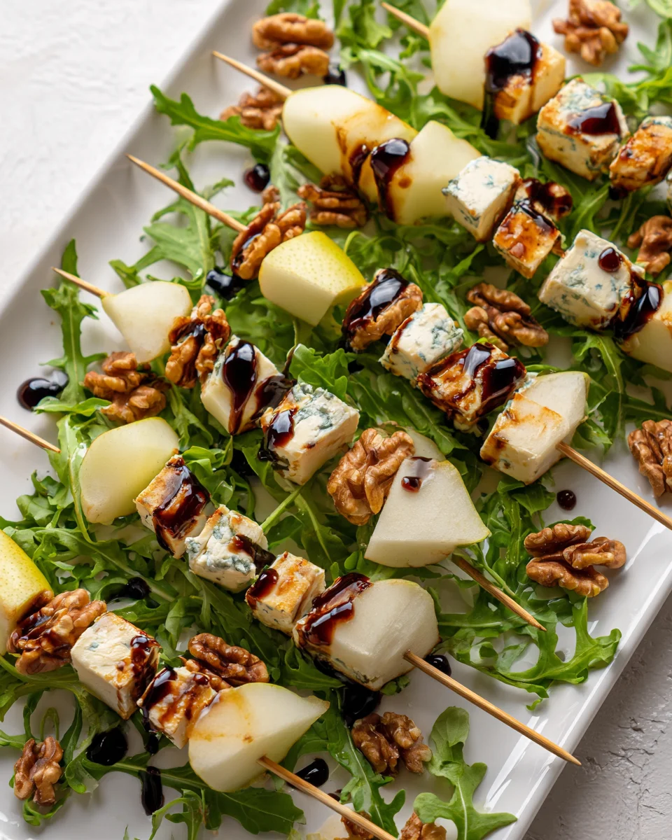 Pear & Brie Cheese Salad Skewers 17 Pear & Brie Cheese Salad Skewers