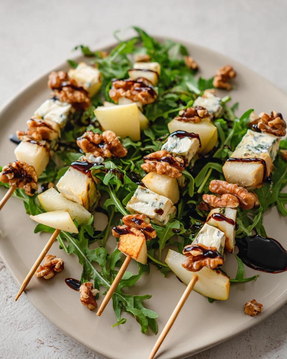 Pear & Brie Cheese Salad Skewers 14 Pear