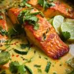 Poached Salmon in Coconut Lime Sauce