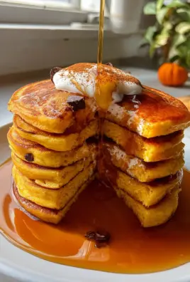 Pumpkin Cottage Cheese Pancakes