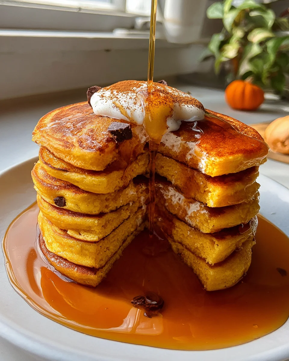 Pumpkin Cottage Cheese Pancakes