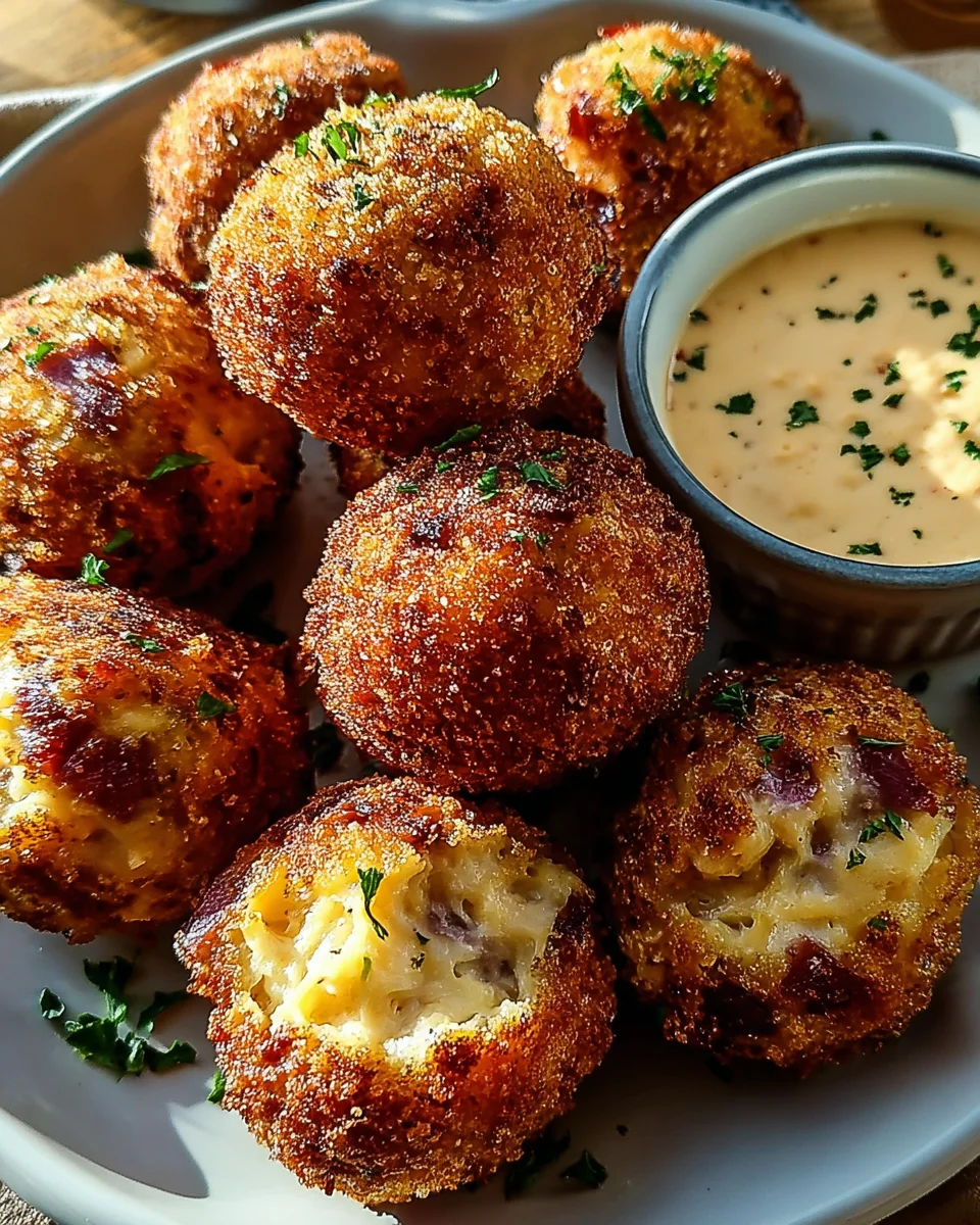 Reuben Balls with Spicy Thousand Island Dipping Sauce
