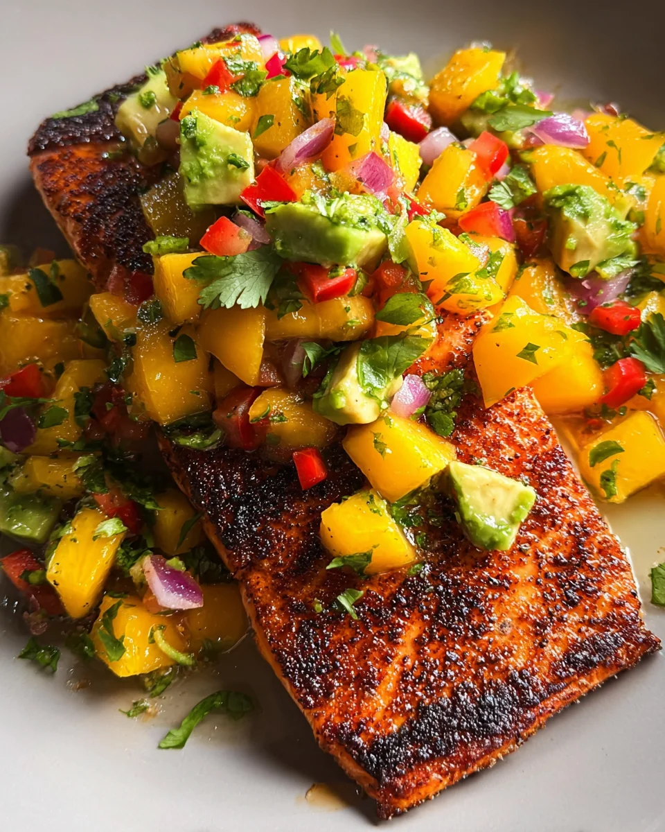 Salmon with Mango Salsa 27 Salmon