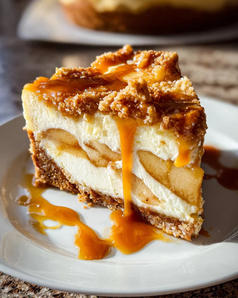 Salted Caramel Apple Pie Cheesecake
