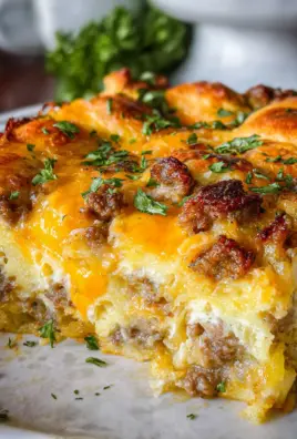 Savory Breakfast Sausage and Cheese Casserole Recipe