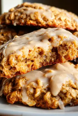 Seriously Thick & Chewy Chai Oatmeal Cookies with Maple Glaze