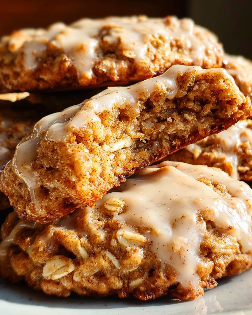 Seriously Thick & Chewy Chai Oatmeal Cookies with Maple Glaze 24 Seriously