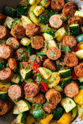 Skillet Sausage and Zucchini