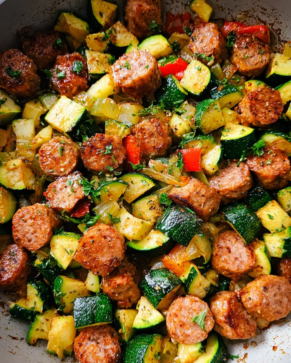 Skillet Sausage and Zucchini 21 Skillet