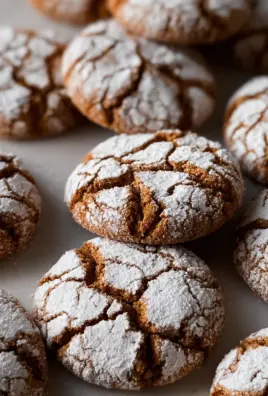 Soft and Spiced Gingerbread Crinkle Cookies