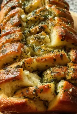 Sourdough Discard Garlic Pull Apart Bread