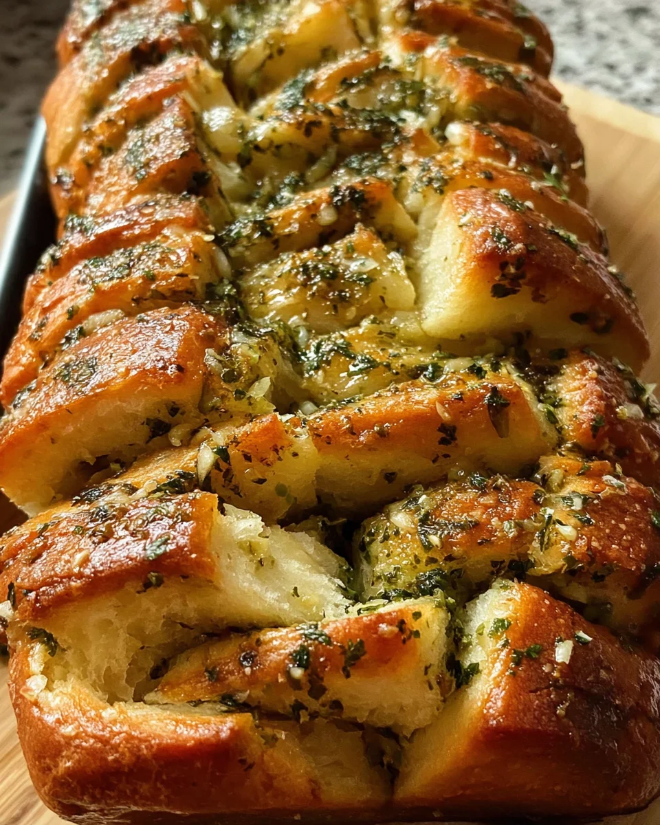 Sourdough Discard Garlic Pull Apart Bread