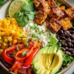 Spicy Baked Tofu Burrito Bowl