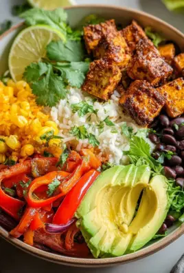 Spicy Baked Tofu Burrito Bowl