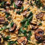 Spinach Mushroom Orzo