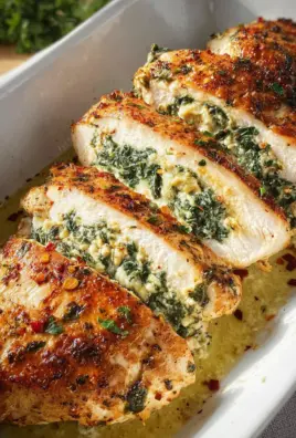 Spinach Stuffed Chicken Fillets