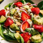 Strawberry Avocado Spinach Salad with Poppyseed Dressing