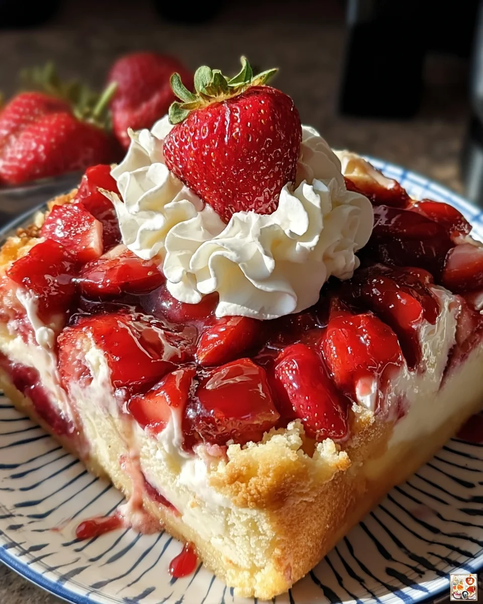 Strawberry Cheesecake Dump Cake