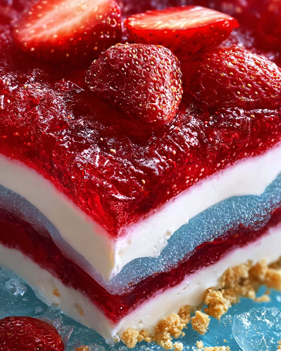 Summer Berry Jello Lasagna