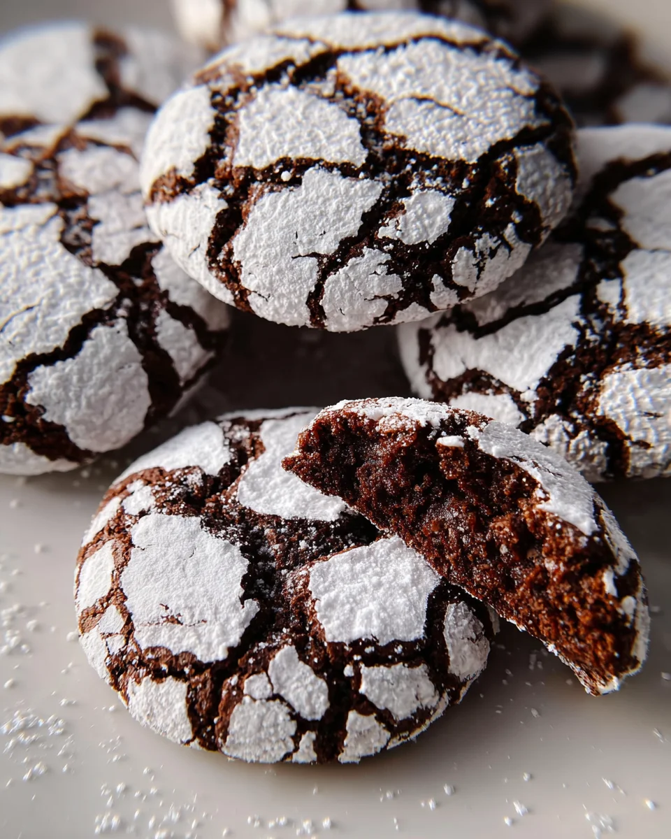 The BEST Chocolate Crinkle Cookies Recipe