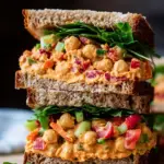 Vegan Buffalo Chickpea Salad Sandwich