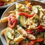 Vegan Pasta Primavera with Creamy Garlic Cashew Sauce