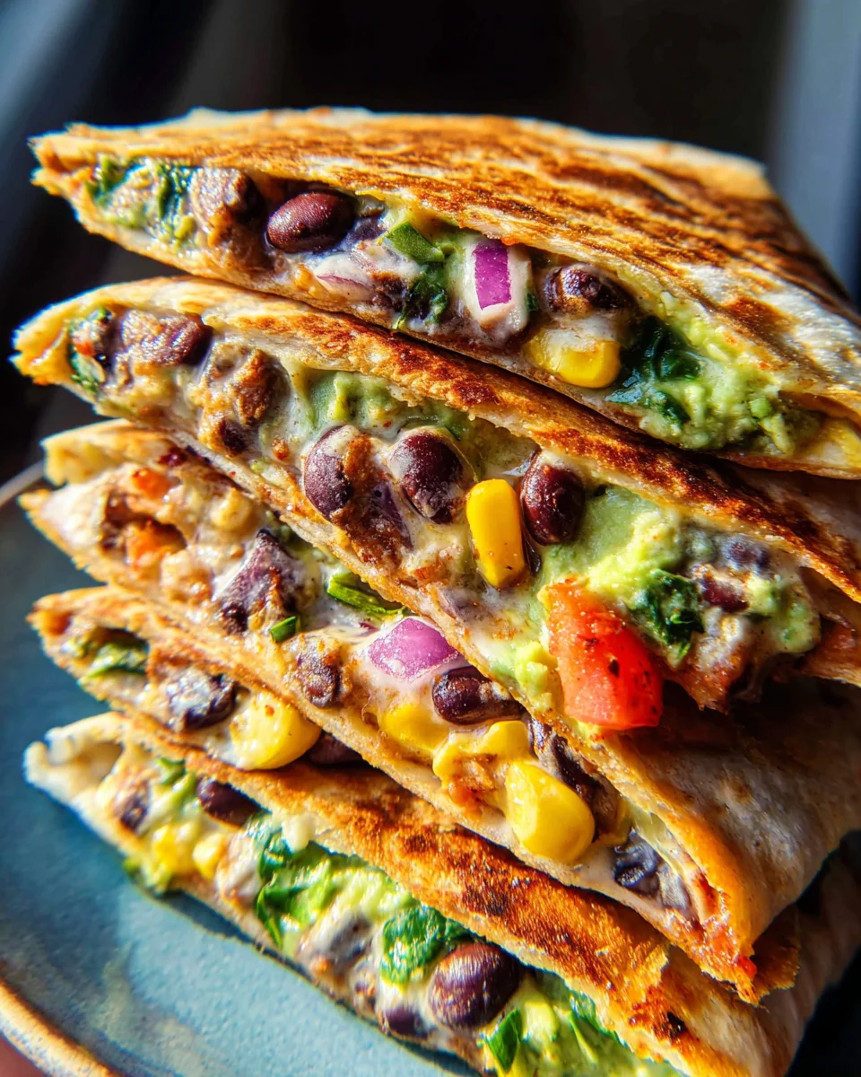 Vegan Quesadillas with Black Beans and Avocado 25 Vegan