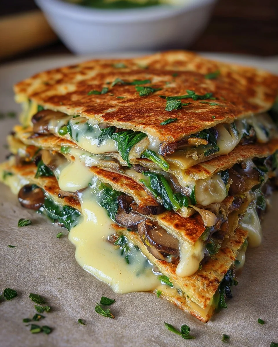 Vegan Spinach Quesadillas