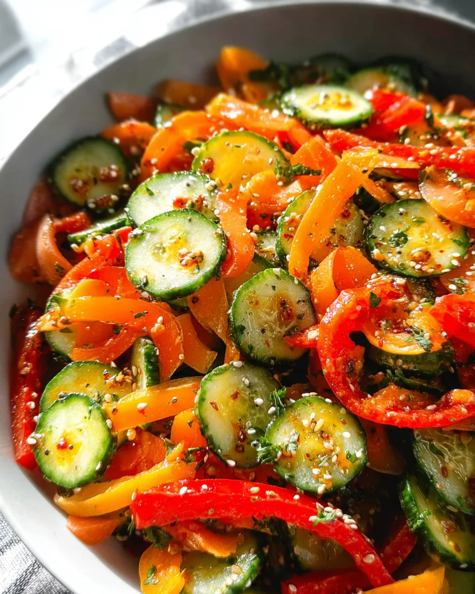 Viral Cucumber Pepper Salad