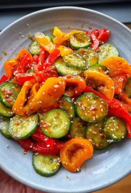 Viral TikTok Cucumber & Bell Pepper Salad