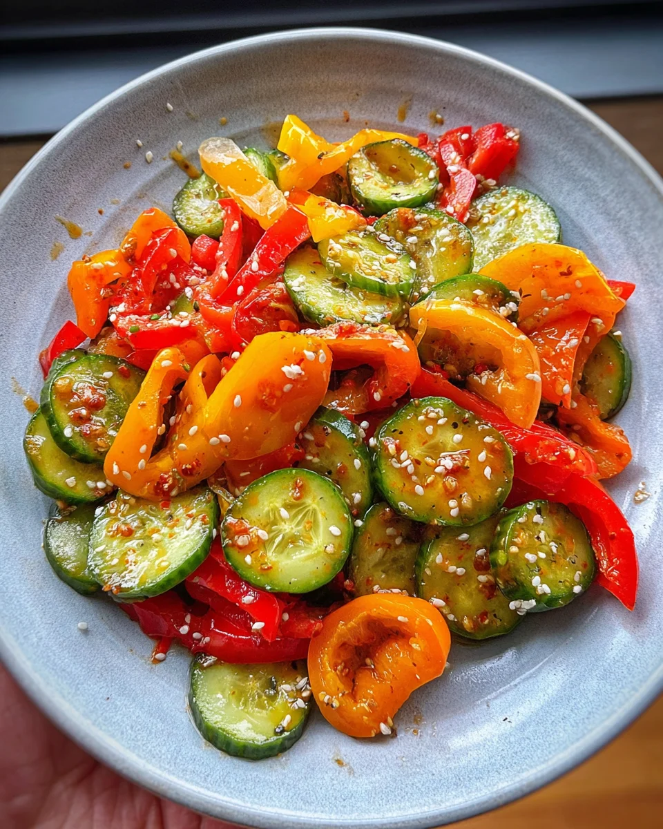 Viral TikTok Cucumber & Bell Pepper Salad 18 Viral TikTok Cucumber & Bell Pepper Salad