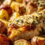 Garlic Parmesan Crockpot Chicken and Potatoes