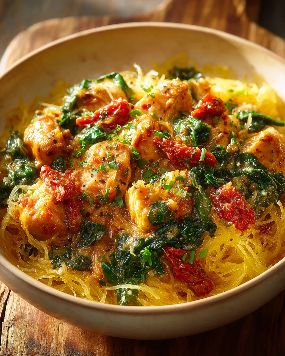 Tuscan Chicken and Spaghetti Squash
